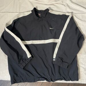 Nike vintage 90s Nike Tiger Woods black and white half-zip windbreaker.